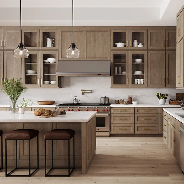 White oak shaker cabinets